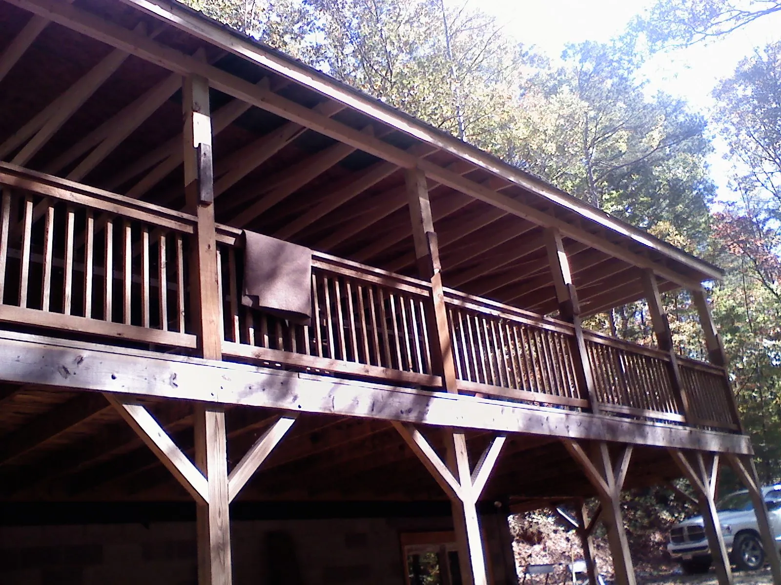 Timber framing under a new elevated porch and deck — Roof Leak Repair in Evant by Roofing Brothers